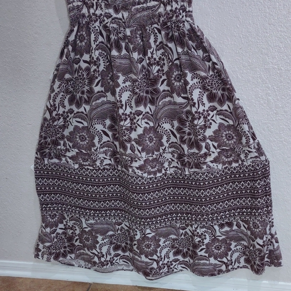 Rachel Zoe Floral Patterned Dress in Brown and White, Size L. - Picture 13 of 17